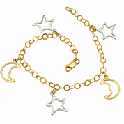 Bracciale - 18 carati Oro giallo, Oro bianco - Made in Italy -Handmade