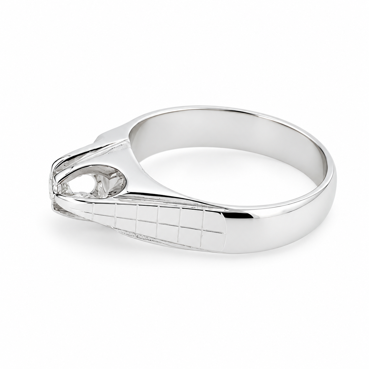 Anello - 18 carati Oro bianco - 0.10ct. tw. Diamante (Naturale) - Made in Italy - Handmade