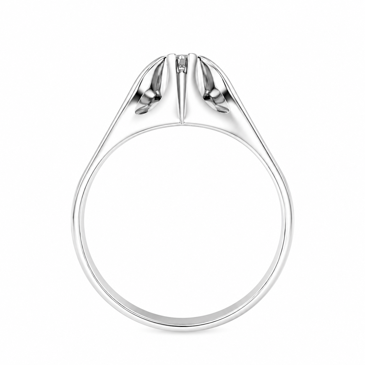 Anello - 18 carati Oro bianco - 0.10ct. tw. Diamante (Naturale) - Made in Italy - Handmade
