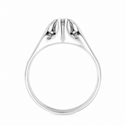 Anello - 18 carati Oro bianco - 0.10ct. tw. Diamante (Naturale) - Made in Italy - Handmade