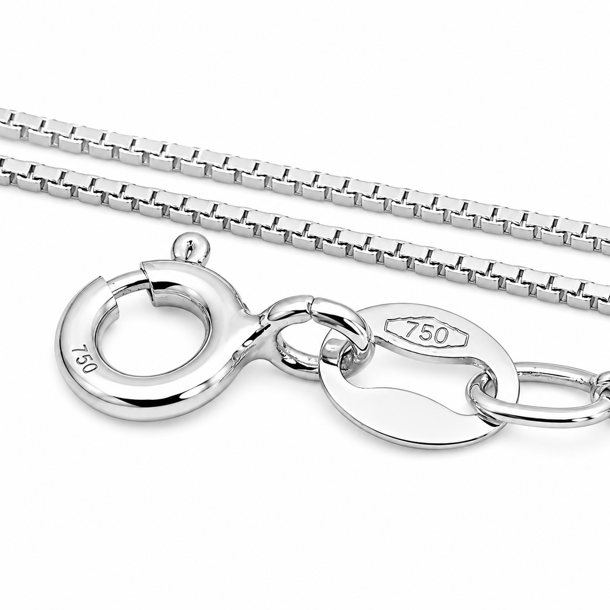 Collana con ciondolo - 18 carati Oro bianco - 0.16ct. tw. Diamante (Naturale) - Made in Italy -Handmade