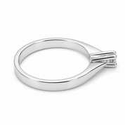Anello - 18 carati Oro bianco - 0.03ct. tw. Diamante (Naturale) - Made in Italy -Handmade