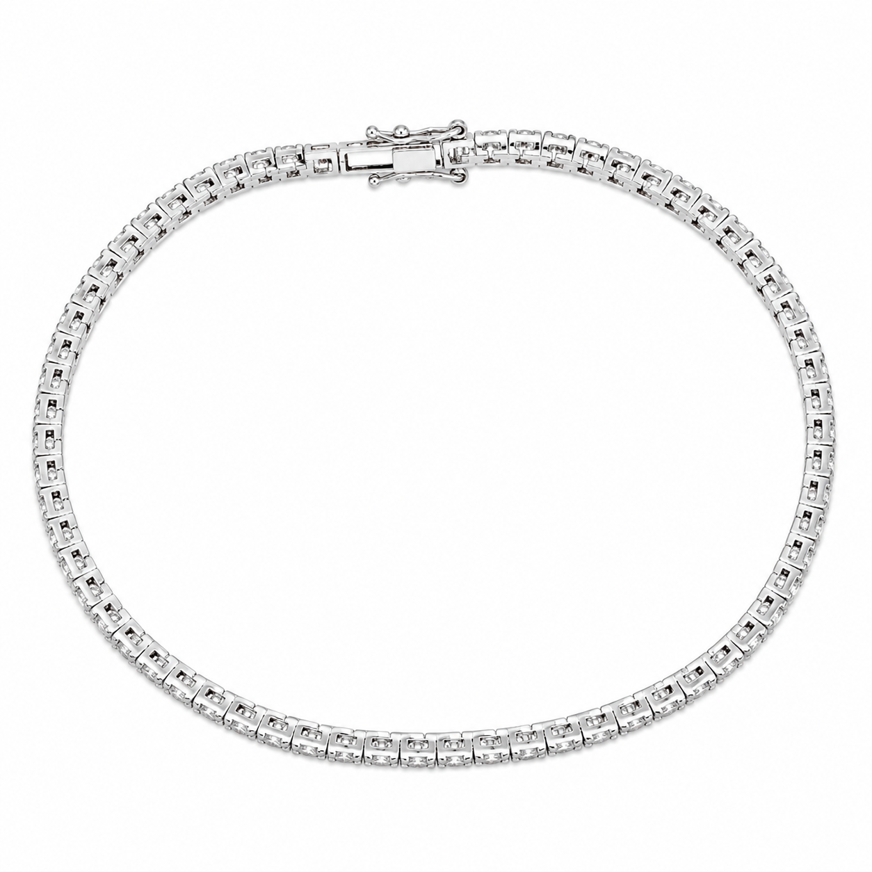 Bracciale - 18 carati Oro bianco - 3.50ct. tw. Diamante (Naturale) - Made in Italy - Handmade