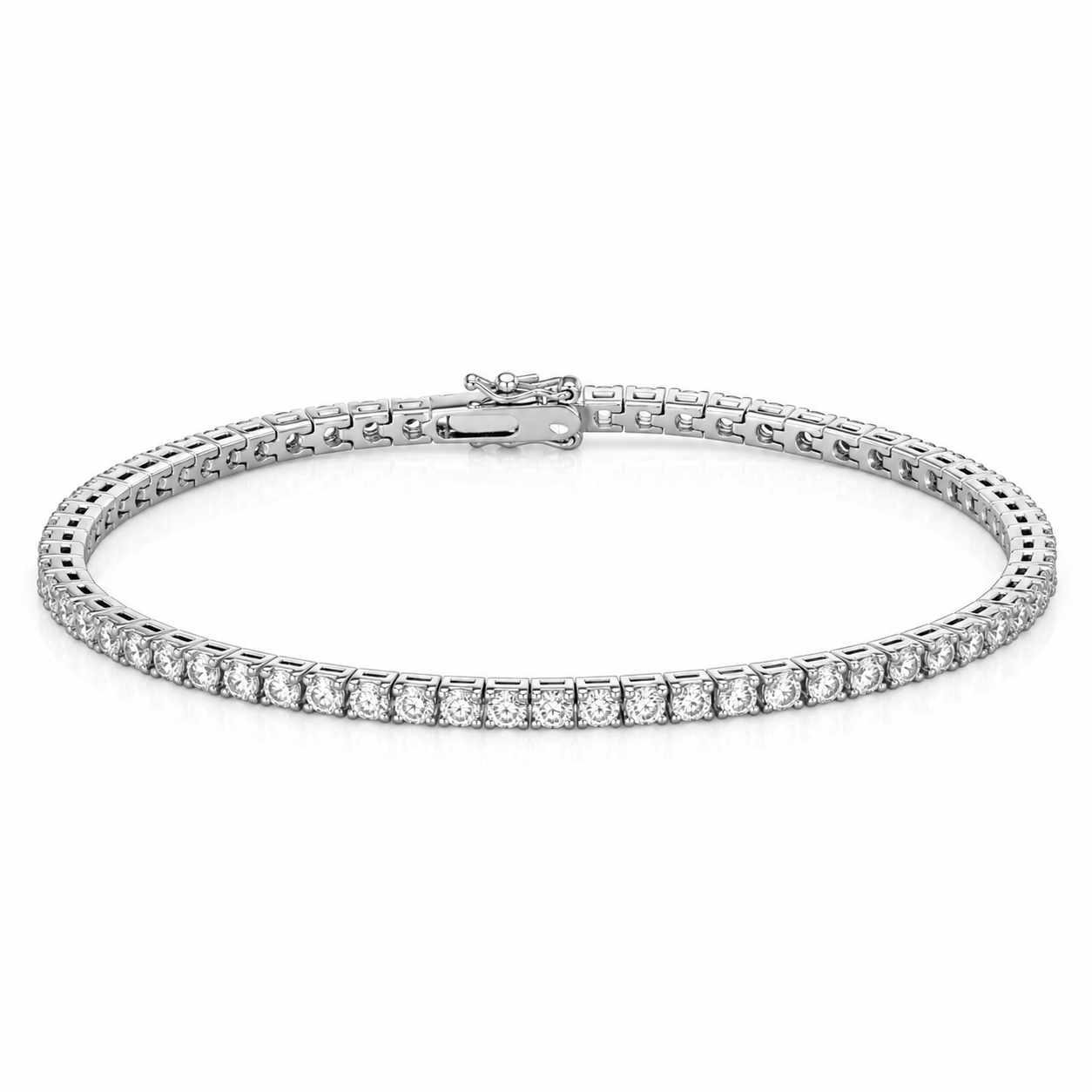 Bracciale - 18 carati Oro bianco - 3.50ct. tw. Diamante (Naturale) - Made in Italy - Handmade