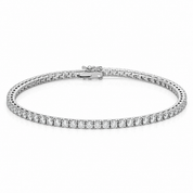 Bracciale - 18 carati Oro bianco - 3.50ct. tw. Diamante (Naturale) - Made in Italy - Handmade