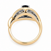 Anello - 18 carati Oro giallo, Oro bianco - 2.40ct. tw. Zaffiro - Diamante - Made in Italy - Handmade