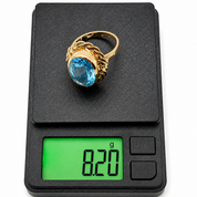 Anello - 18 carati Oro giallo Topazio - Made in Italy - Handmade