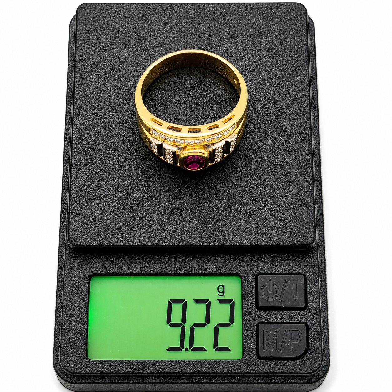 Anello - 18 carati Oro giallo - 1.40ct. tw. Rubino - Diamante - Made in Italy - Handmade