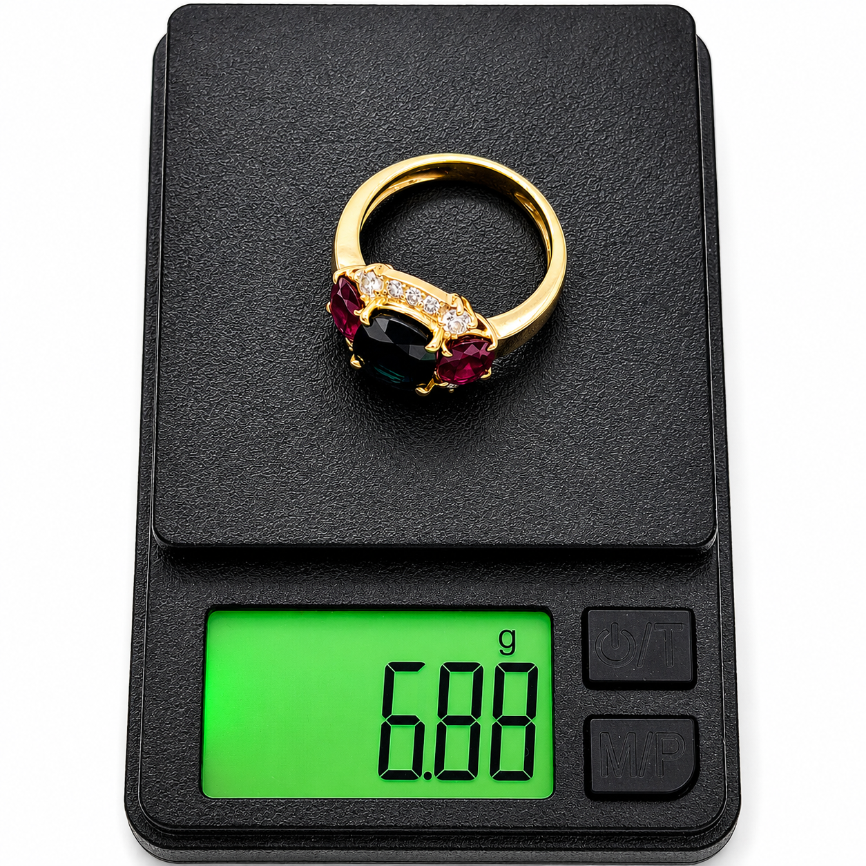 Anello - 18 carati Oro giallo, Rubini - Zaffiro - Diamanti - 4.95ct. tw. - Made in Italy - Handmade