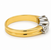 Anello - 18 carati Oro giallo, Oro bianco - 0.80ct. tw. Diamante (Naturale) - Made in Italy - Handmade