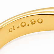 Anello - 18 carati Oro giallo, Oro bianco - 0.80ct. tw. Diamante (Naturale) - Made in Italy - Handmade