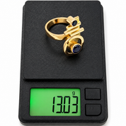 Anello - 18 carati Oro giallo Zaffiro - Made in Italy - Handmade