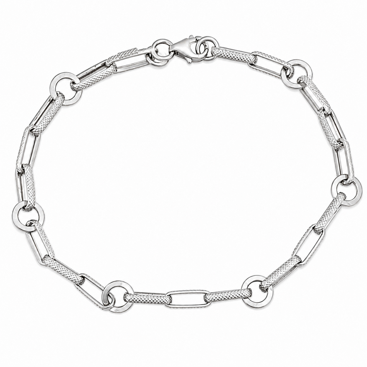 Bracciale - 18 carati Oro bianco - Made in Italy -Handmade