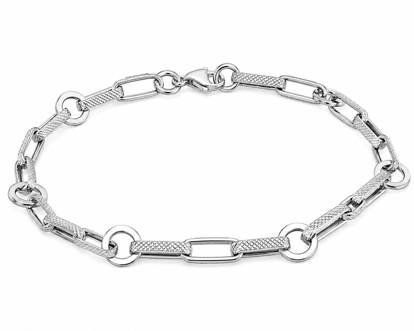Bracciale - 18 carati Oro bianco - Made in Italy -Handmade