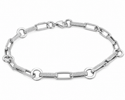 Bracciale - 18 carati Oro bianco - Made in Italy -Handmade