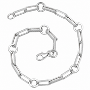 Bracciale - 18 carati Oro bianco - Made in Italy -Handmade