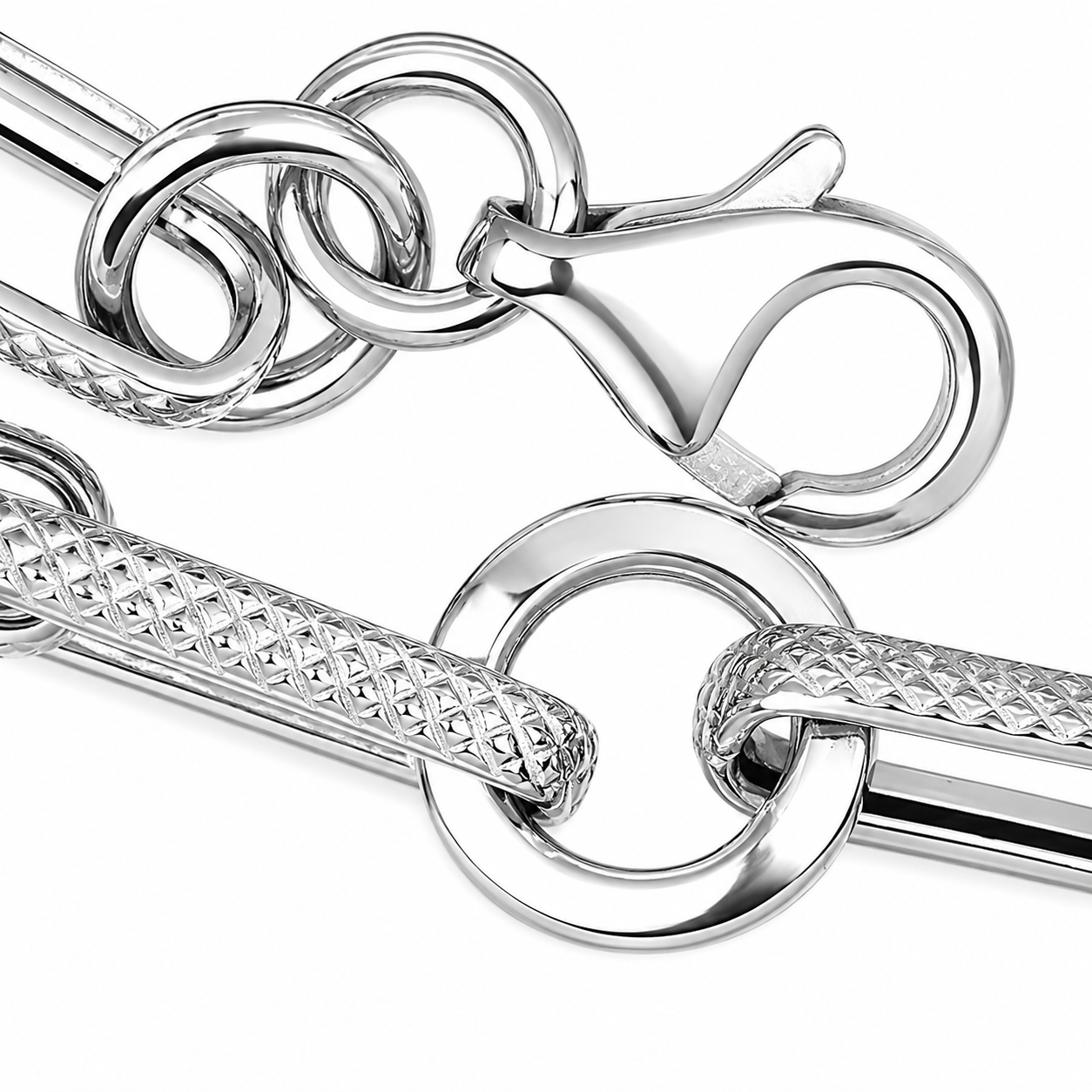 Bracciale - 18 carati Oro bianco - Made in Italy -Handmade