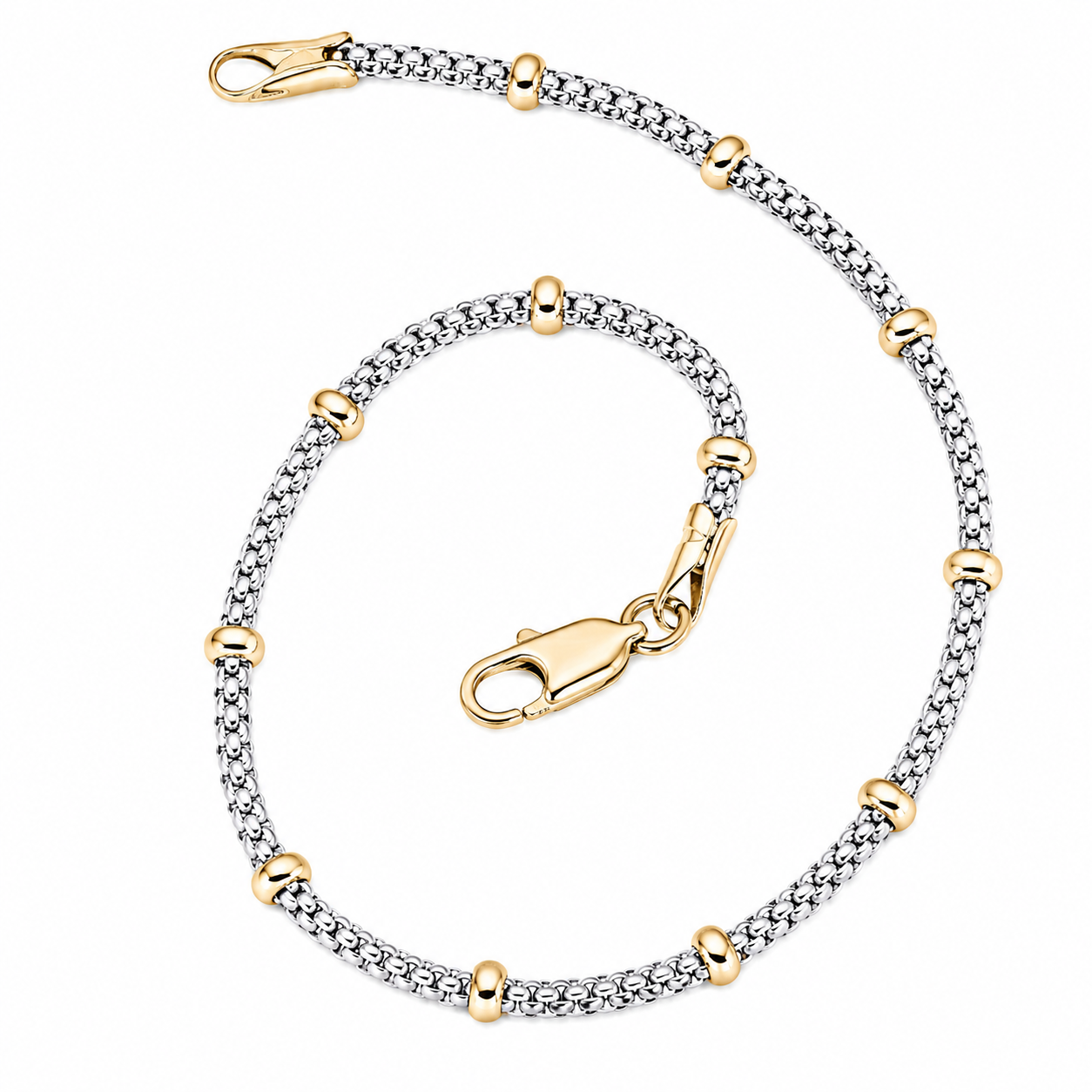 Bracciale - 18 carati Oro giallo, Oro bianco - Made in Italy -Handmade