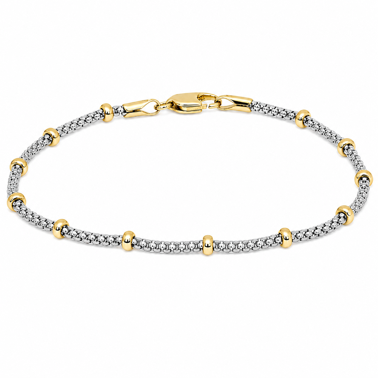 Bracciale - 18 carati Oro giallo, Oro bianco - Made in Italy -Handmade