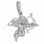 Ciondolo - 18 carati Oro bianco - Made in Italy -Handmade