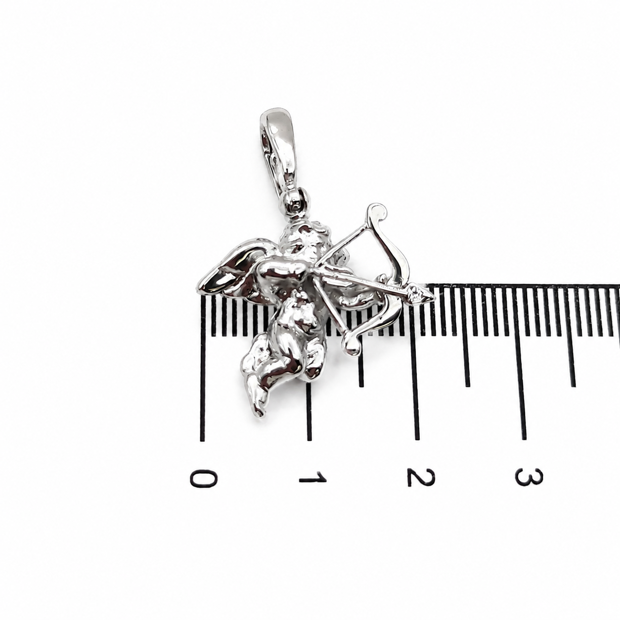 Ciondolo - 18 carati Oro bianco - Made in Italy -Handmade
