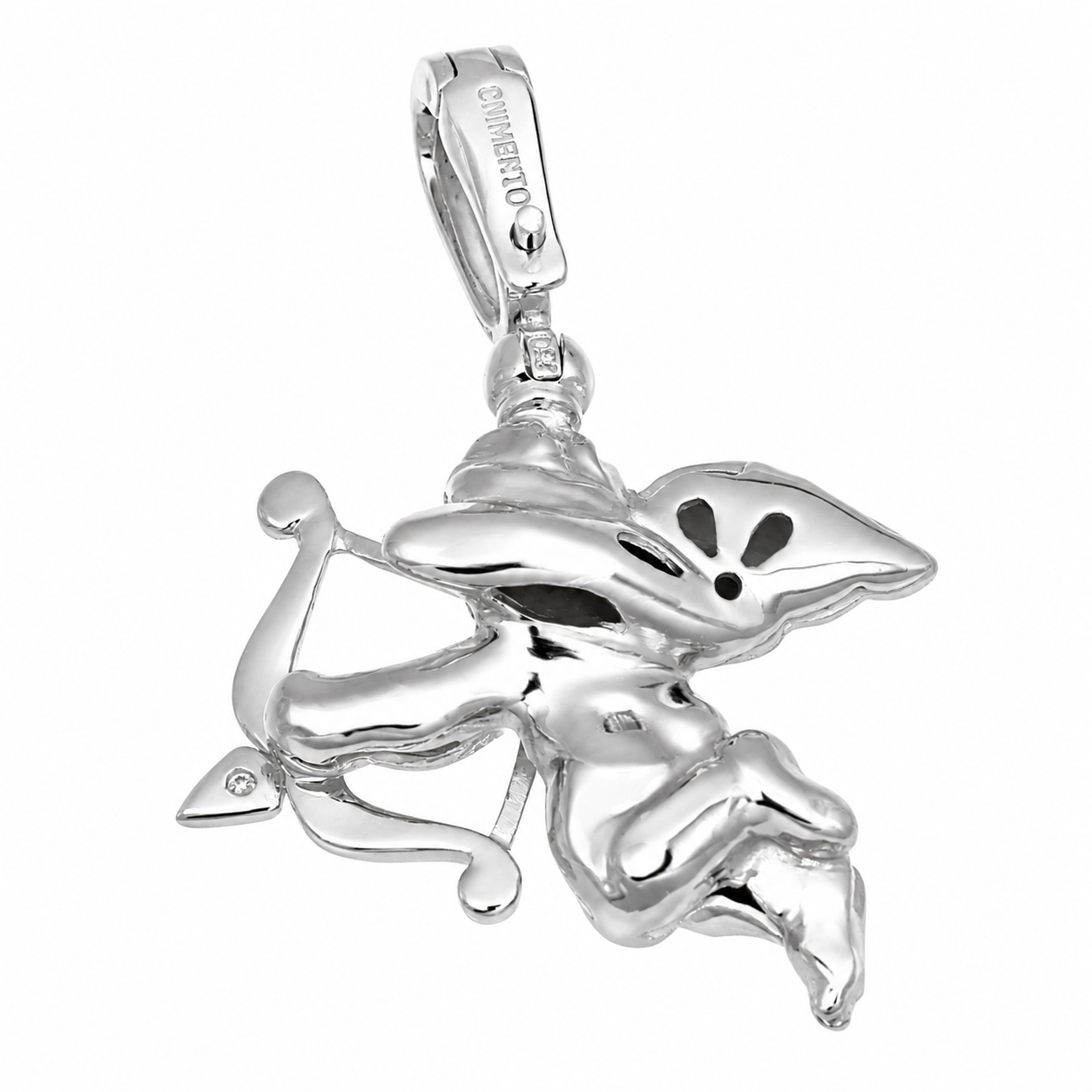 Ciondolo - 18 carati Oro bianco - Made in Italy -Handmade