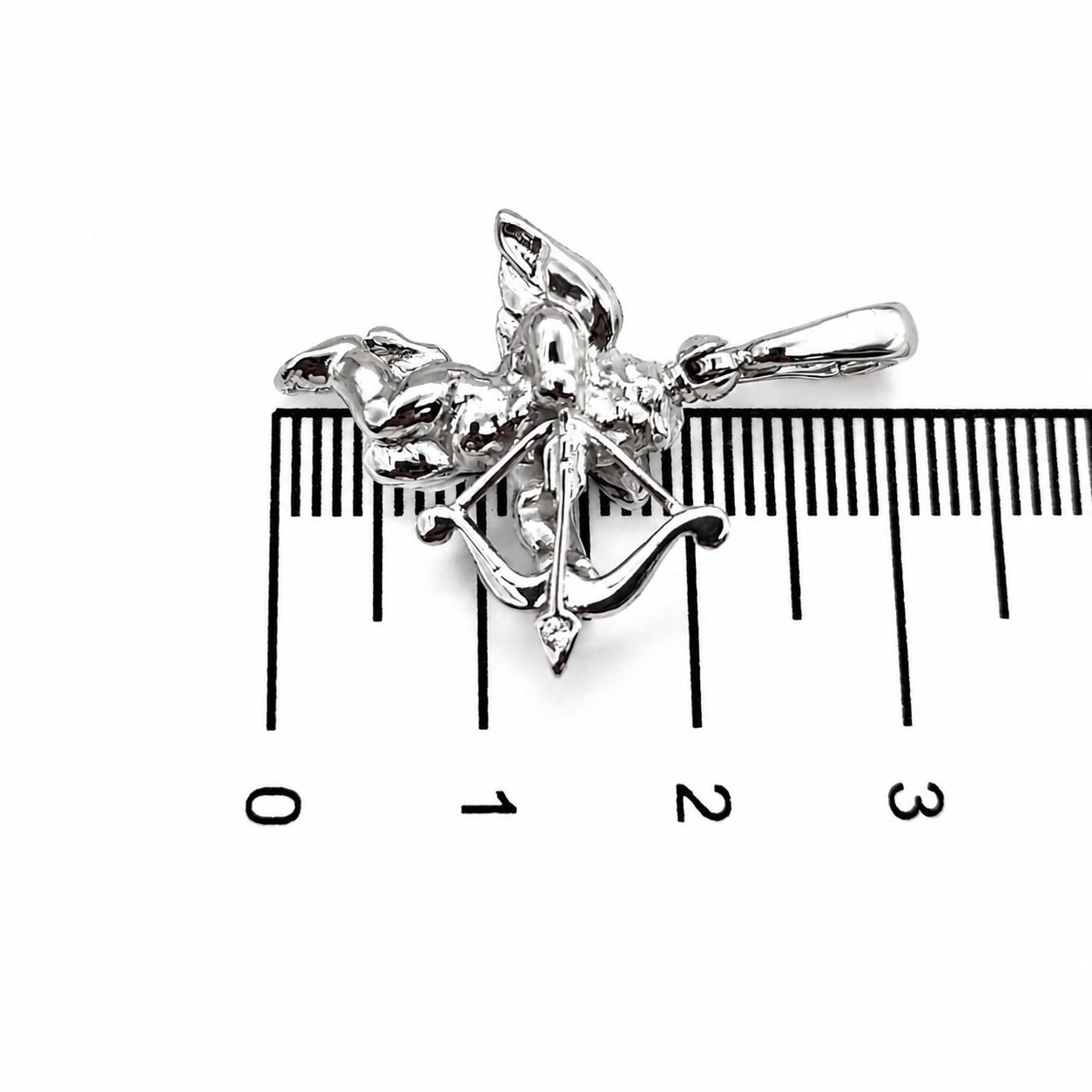 Ciondolo - 18 carati Oro bianco - Made in Italy -Handmade
