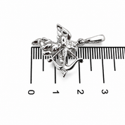 Ciondolo - 18 carati Oro bianco - Made in Italy -Handmade