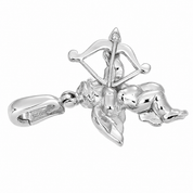 Ciondolo - 18 carati Oro bianco - Made in Italy -Handmade