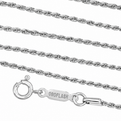 Collana - 18 carati Oro Bianco - Made in Italy - Handmade