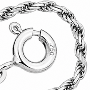 Collana - 18 carati Oro Bianco - Made in Italy - Handmade