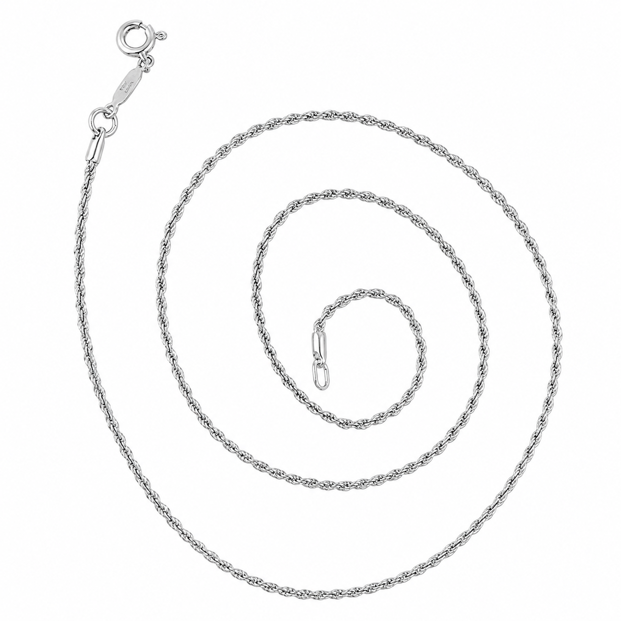 Collana - 18 carati Oro Bianco - Made in Italy - Handmade