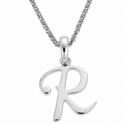 Collana con ciondolo - 18 carati Oro bianco - Made in Italy -Handmade