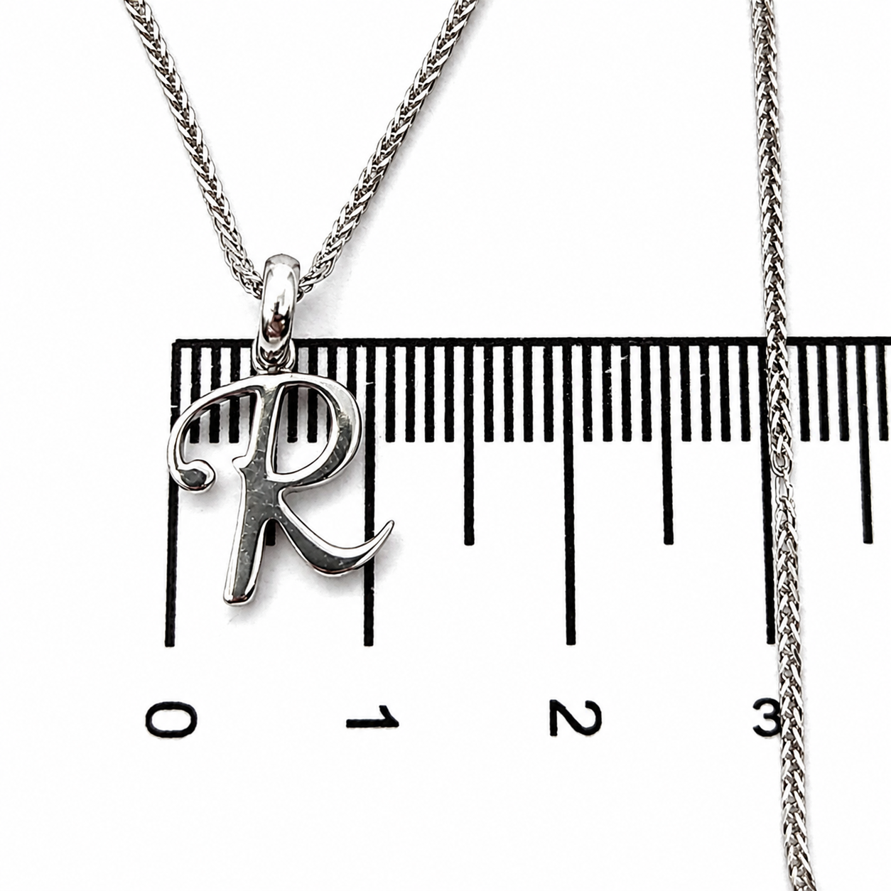 Collana con ciondolo - 18 carati Oro bianco - Made in Italy -Handmade