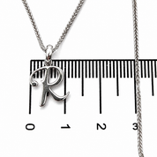 Collana con ciondolo - 18 carati Oro bianco - Made in Italy -Handmade