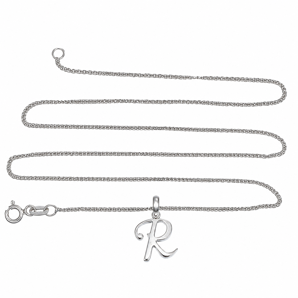 Collana con ciondolo - 18 carati Oro bianco - Made in Italy -Handmade