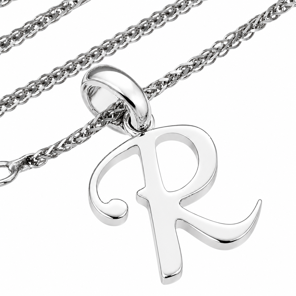 Collana con ciondolo - 18 carati Oro bianco - Made in Italy -Handmade