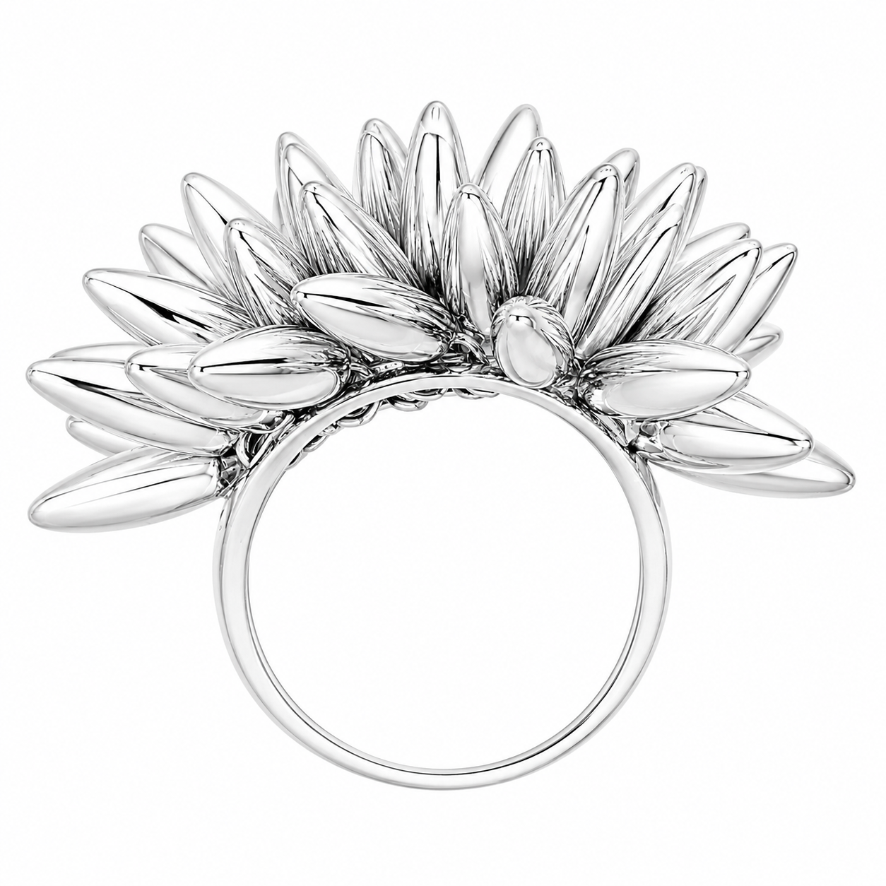 Anello - 18 carati Oro bianco - Made in Italy - Handmade