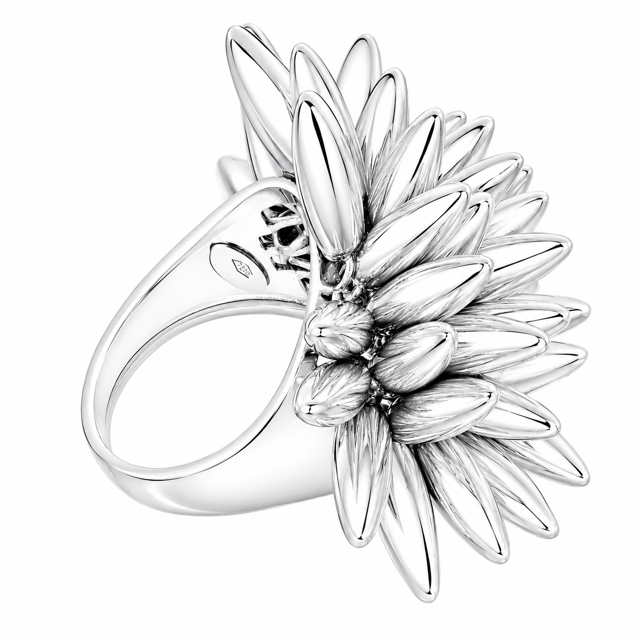 Anello - 18 carati Oro bianco - Made in Italy - Handmade