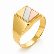 Anello - 18 carati Oro bianco, Oro giallo, Oro rosa - Made in Italy - Handmade
