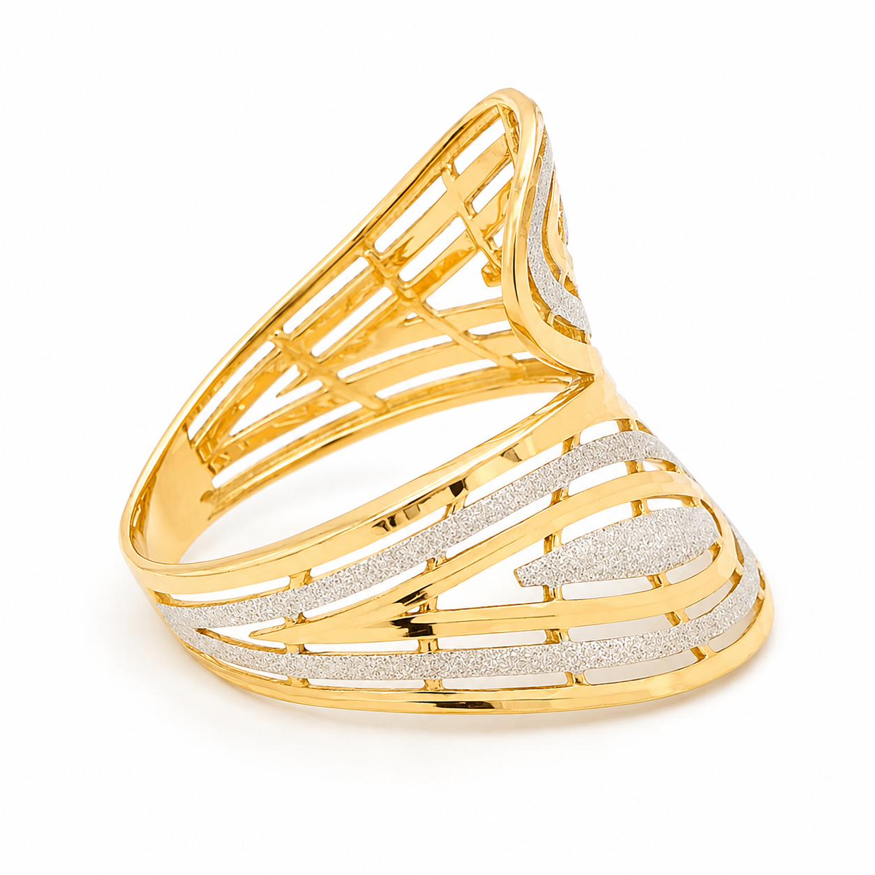 Anello - 18 carati Oro giallo, Oro bianco - Made in Italy - Handmade