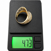 Anello - 18 carati Oro giallo, Oro bianco - Made in Italy - Handmade