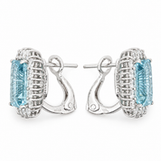 Orecchini - 18 carati Oro bianco - 9.00ct. tw. Acquamarina - Diamante - Made in Italy - Handmade