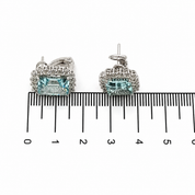 Orecchini - 18 carati Oro bianco - 9.00ct. tw. Acquamarina - Diamante - Made in Italy - Handmade