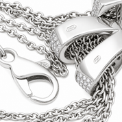 Collana con ciondolo - 18 carati Oro bianco - 12.80ct. tw. Acquamarina - Diamante - Made in Italy - Handmade