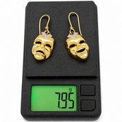 Orecchini - 18 carati Oro bianco, Oro giallo - 0.06ct. tw. Diamante (Naturale) - Made in Italy - Handmade