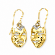 Orecchini - 18 carati Oro bianco, Oro giallo - 0.06ct. tw. Diamante (Naturale) - Made in Italy - Handmade