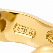 Orecchini - 18 carati Oro bianco, Oro giallo - 0.06ct. tw. Diamante (Naturale) - Made in Italy - Handmade