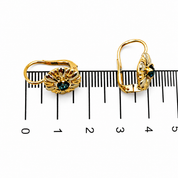 Orecchini - 18 carati Oro giallo, Oro bianco - 0.40ct. tw. Zaffiro - Made in Italy - Handmade
