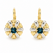 Orecchini - 18 carati Oro giallo, Oro bianco - 0.40ct. tw. Zaffiro - Made in Italy - Handmade